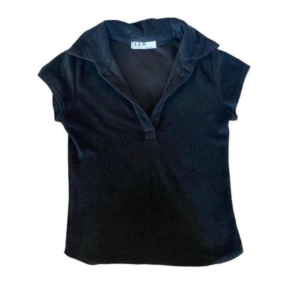 basic black cap sleeve tee